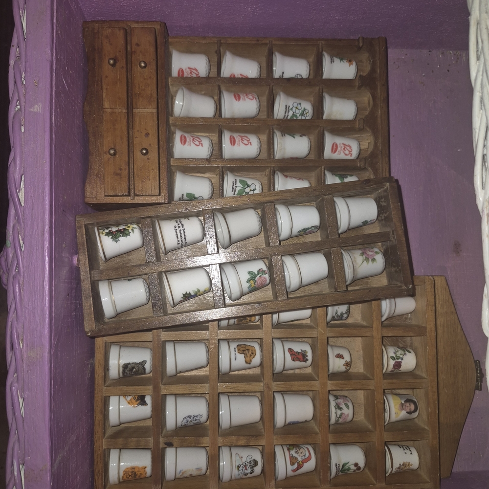 Vintage Miniature Porcelain Thimble Collection